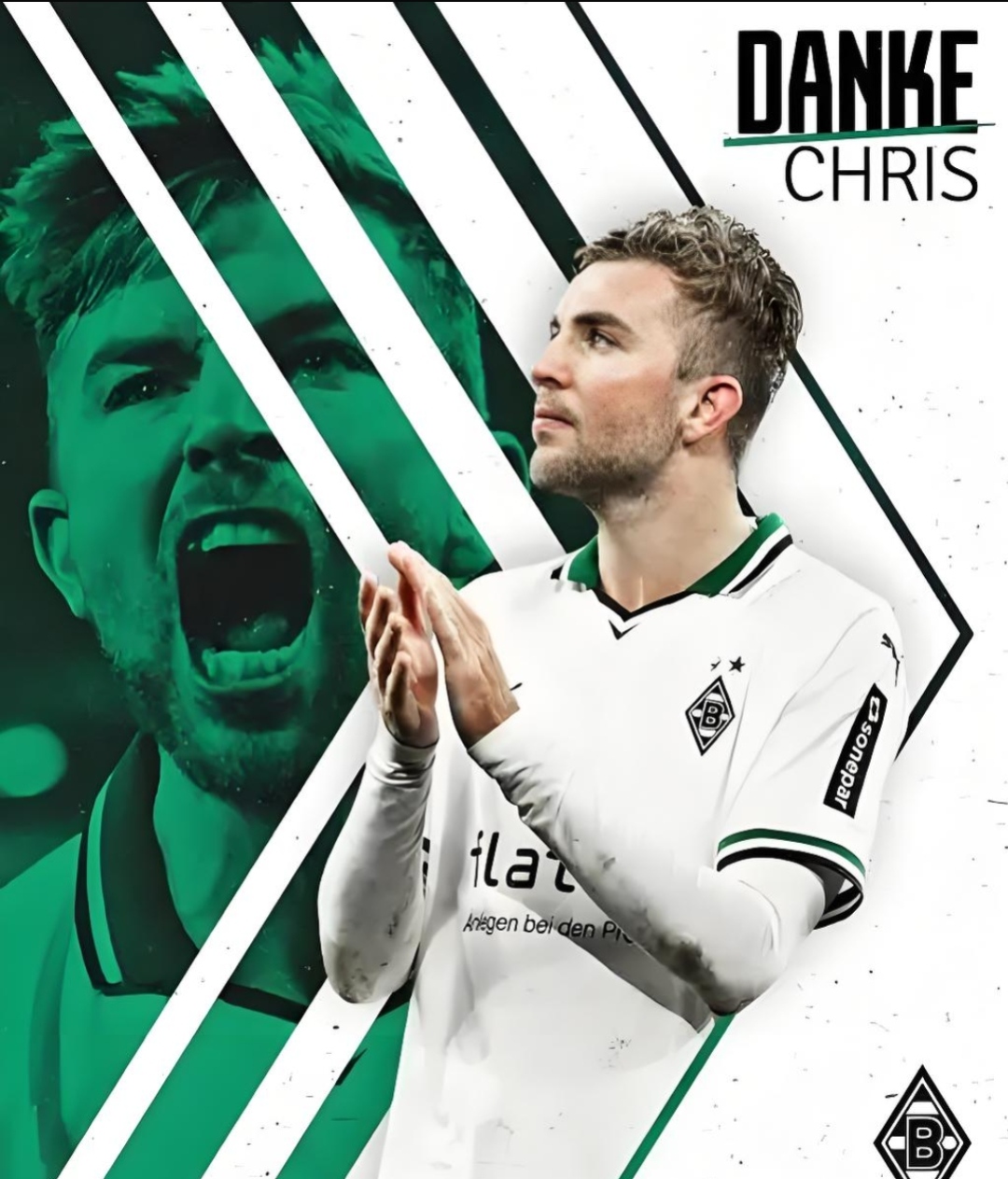 门兴格拉德巴赫球员斗志昂扬，为胜利奋斗